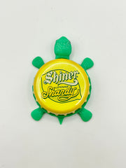 Shiner Lemonade Shandy - Bottle Cap Magnet Turtle Shell Shocked Art
