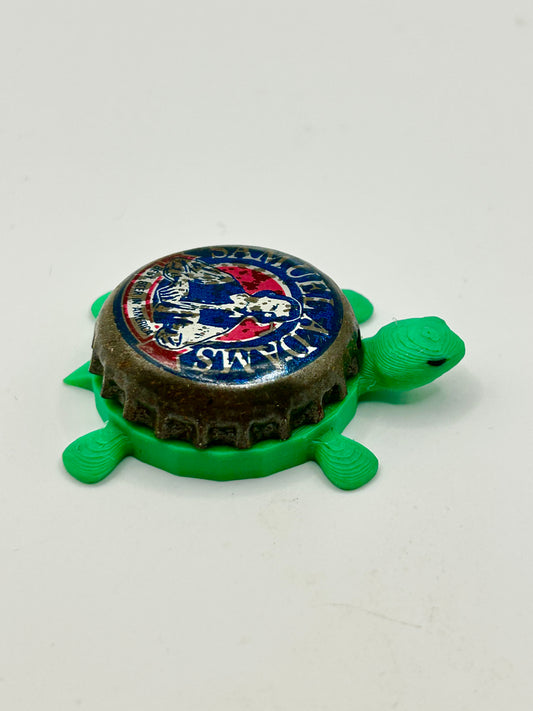 Samuel Adams Beer (Vintage) - Bottle Cap Magnet Turtle