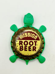 Mission Root Beer (Vintage) - Bottle Cap Magnet Turtle Shell Shocked Art