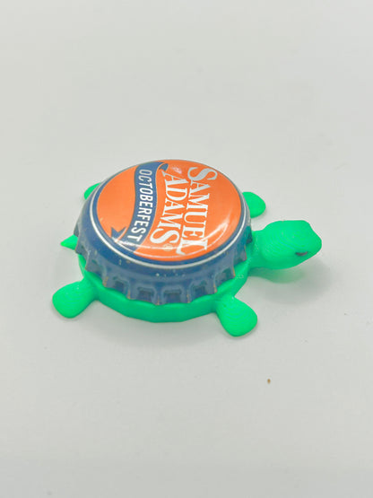 Sam Adams Octoberfest - Bottle Cap Magnet Turtle Shell Shocked Art