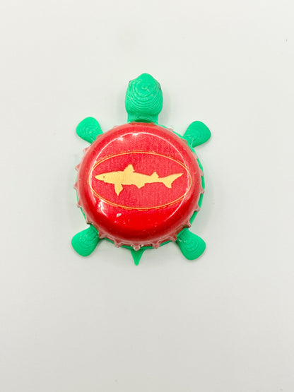 Dogfish (Hot Pink) - Bottle Cap Magnet Turtle Shell Shocked Art