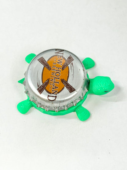 New Holland Brewing - Bottle Cap Magnet Turtle Shell Shocked Art