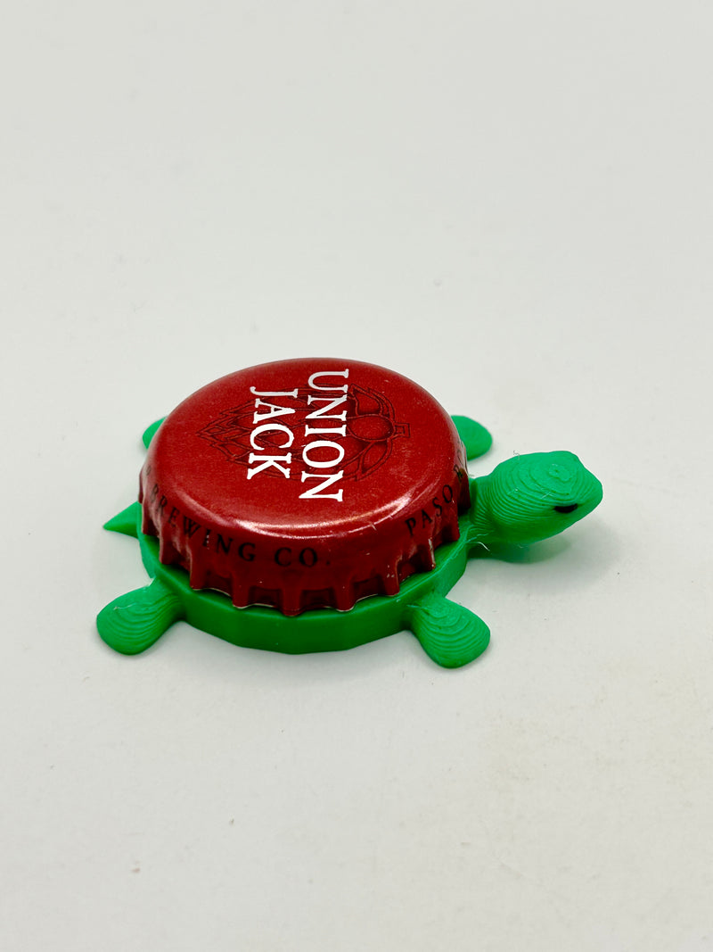 Union Jack (Vintage) - Firestone Walker Brewing - Bottle Cap Magnet Turtle Shell Shocked Art