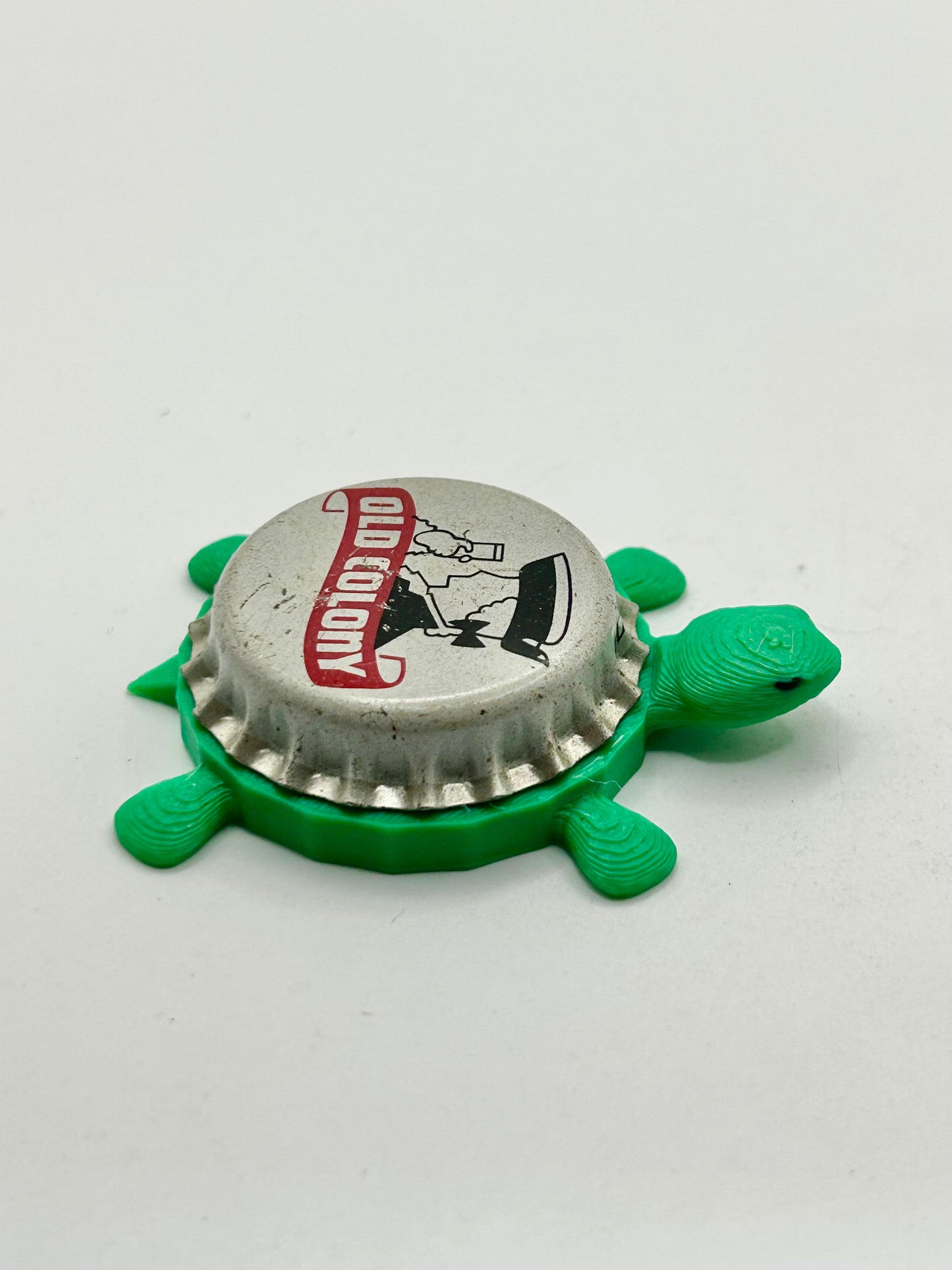 Old Colony Soda (Vintage) - Bottle Cap Magnet Turtle Shell Shocked Art