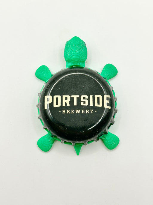 Portside Brewery - Bottle Cap Magnet Turtle Shell Shocked Art