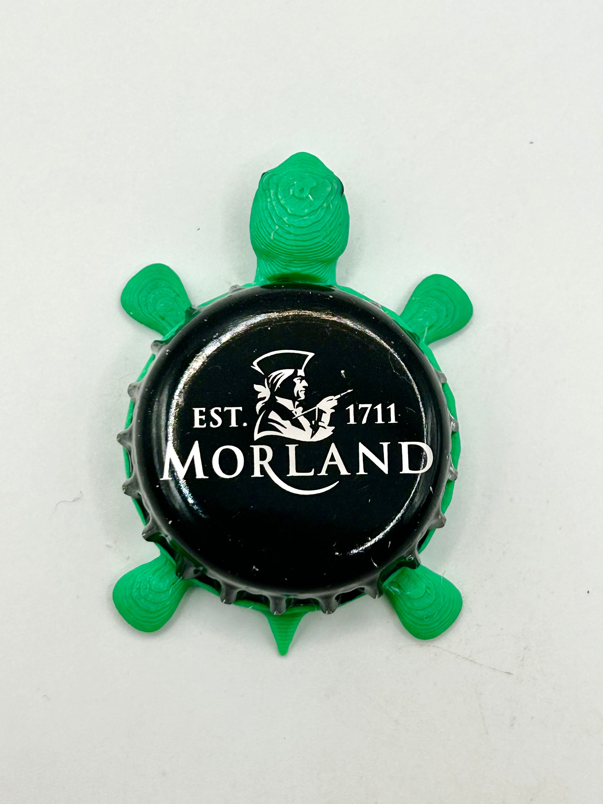 Morland Brewing (Black) - Bottle Cap Magnet Turtle Shell Shocked Art