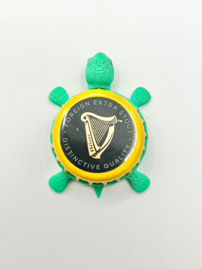 Guinness Extra Stout (International) - Bottle Cap Magnet Turtle Shell Shocked Art