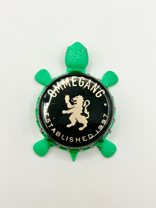 Ommegang (Black Vintage) - Bottle Cap Magnet Turtle