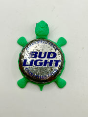 Bud Light (Vintage) - Bottle Cap Magnet Turtle Shell Shocked Art