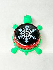 Shock Top Shocolate (Snowflake) - Bottle Cap Magnet Turtle Shell Shocked Art