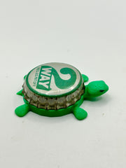 2 Way Soda (Light Green) - Bottle Cap Magnet Turtle Shell Shocked Art