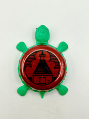 Tennent’s Beer - Bottle Cap Magnet Turtle Shell Shocked Art
