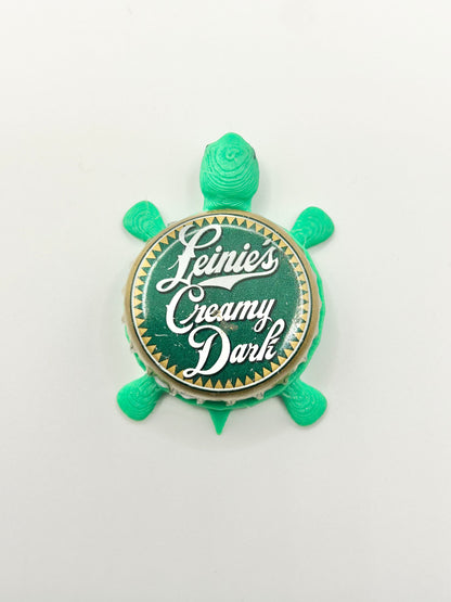 Leinenkugel's Creamy Dark (Vintage) - Bottle Cap Magnet Turtle Shell Shocked Art