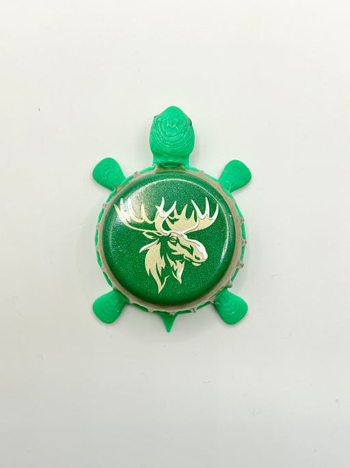 Moosehead Canadian Lager (New Design) - Bottle Cap Magnet Turtle Shell Shocked Art