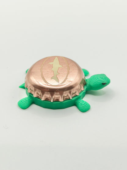 Dogfish - Bottle Cap Magnet Turtle Shell Shocked Art