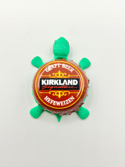 Kirkland Heffeweizen - Bottle Cap Magnet Turtle Shell Shocked Art