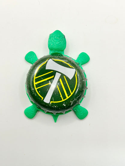 Portland Timbers - Bottle Cap Magnet Turtle Shell Shocked Art