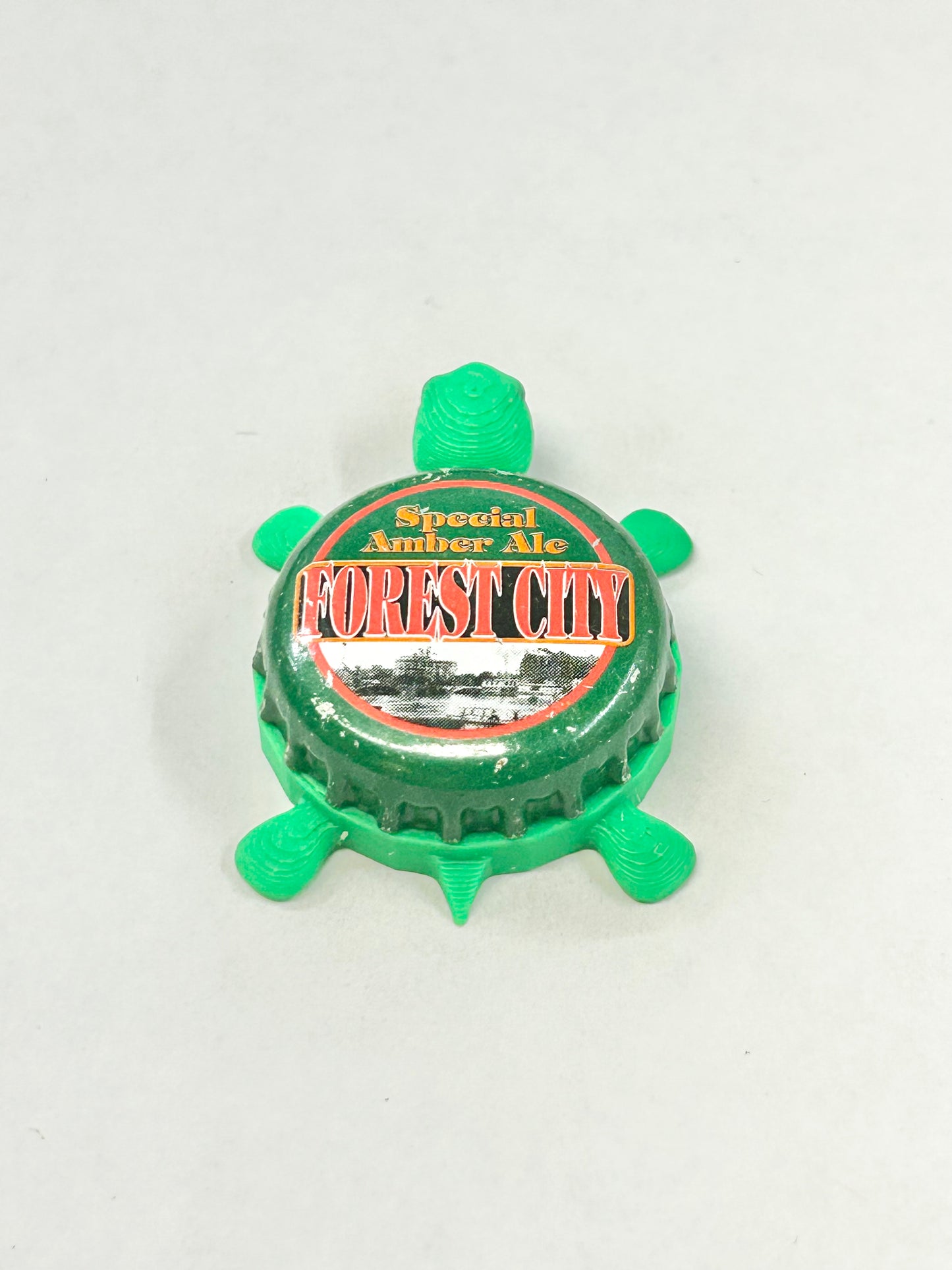 Forest City Special Amber Ale - Bottle Cap Magnet Turtle