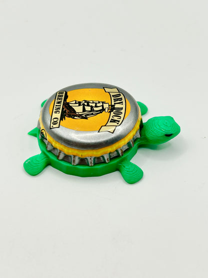 Dry Dock Brewing - Bottle Cap Magnet Turtle Shell Shocked Art