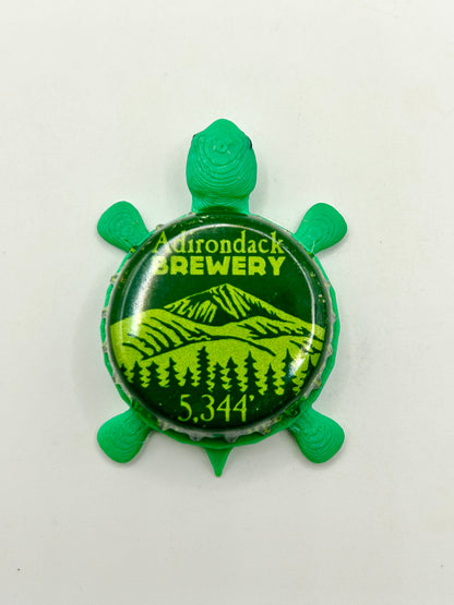 Adirondack Brewery (5,344 ft) - Bottle Cap Magnet Turtle Shell Shocked Art