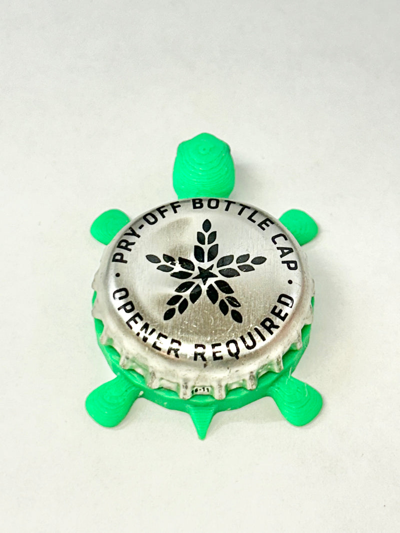Fulton Brewing Co - Bottle Cap Magnet Turtle Shell Shocked Art