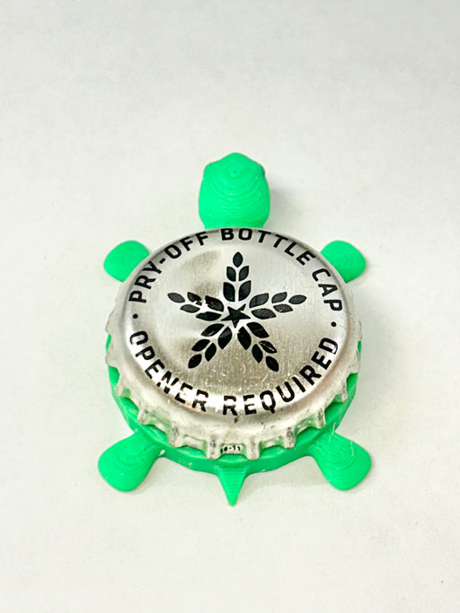 Fulton Brewing Co - Bottle Cap Magnet Turtle Shell Shocked Art