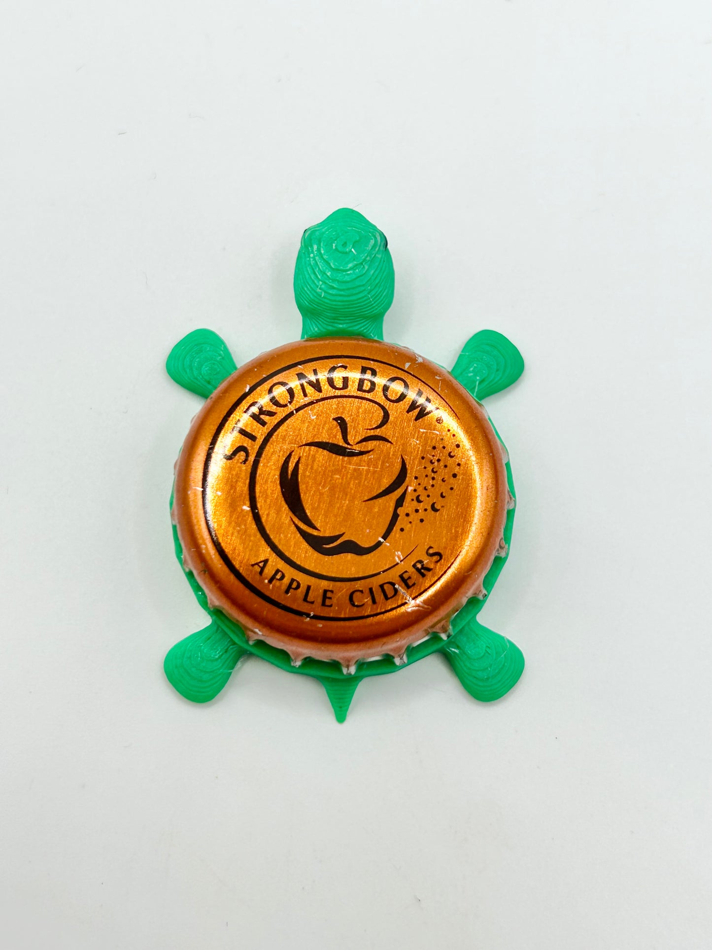 Strongbow Apple Cider (Orange) - Bottle Cap Magnet Turtle