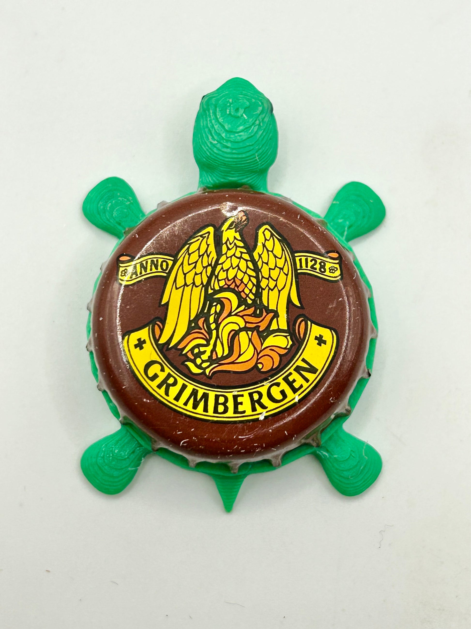 Grimbergen Phoenix (Vintage) - Bottle Cap Magnet Turtle Shell Shocked Art