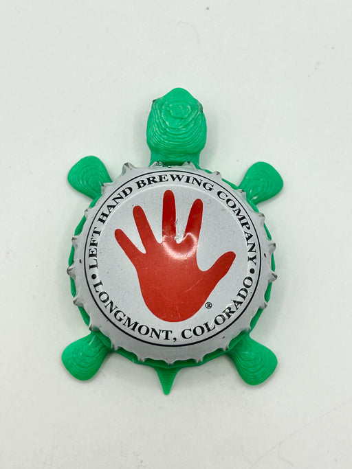 Left Hand Brewing (Vintage) - Bottle Cap Magnet Turtle Shell Shocked Art