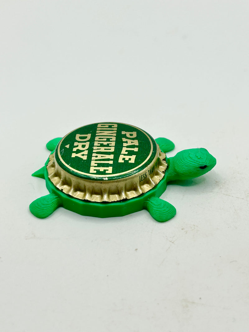 Pale Dry Ginger Ale Soda (Vintage, Tan) - Bottle Cap Magnet Turtle Shell Shocked Art