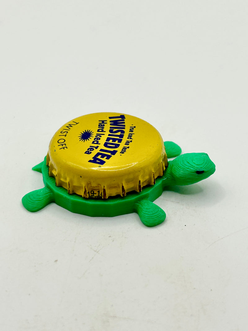 Twisted Tea (Yellow) - Bottle Cap Magnet Turtle Shell Shocked Art