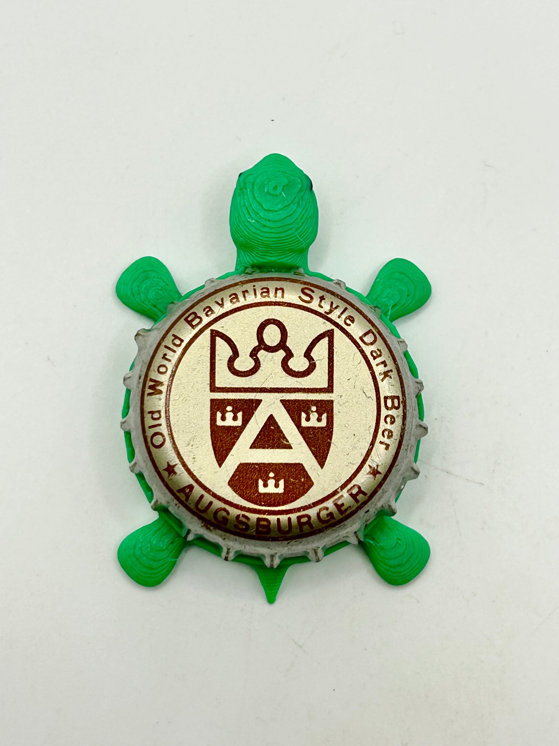 Augsburger - Bottle Cap Magnet Turtle Shell Shocked Art