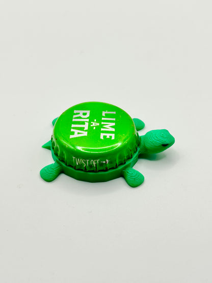 Lime A Rita - Bottle Cap Magnet Turtle Shell Shocked Art