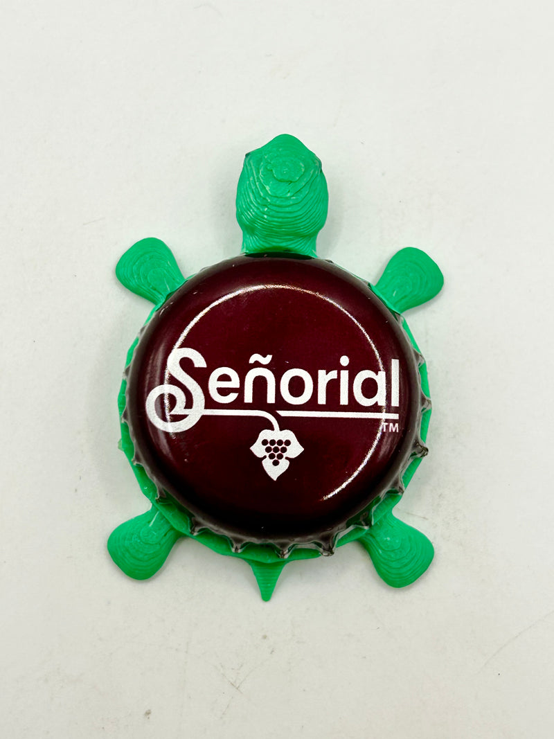 Senorial Sangria - Bottle Cap Magnet Turtle Shell Shocked Art