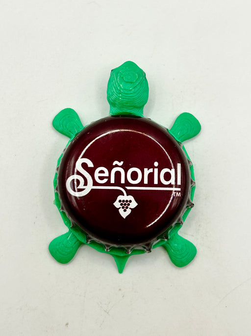 Senorial Sangria - Bottle Cap Magnet Turtle Shell Shocked Art