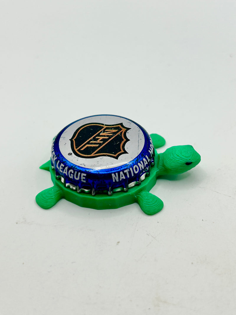NHL Hockey - Bottle Cap Magnet Turtle Shell Shocked Art