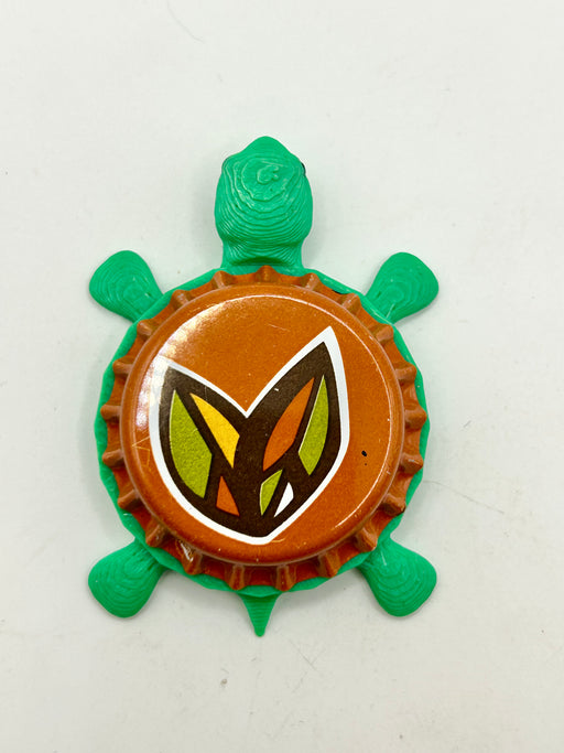Peace Tree Brewing - Bottle Cap Magnet Turtle Shell Shocked Art