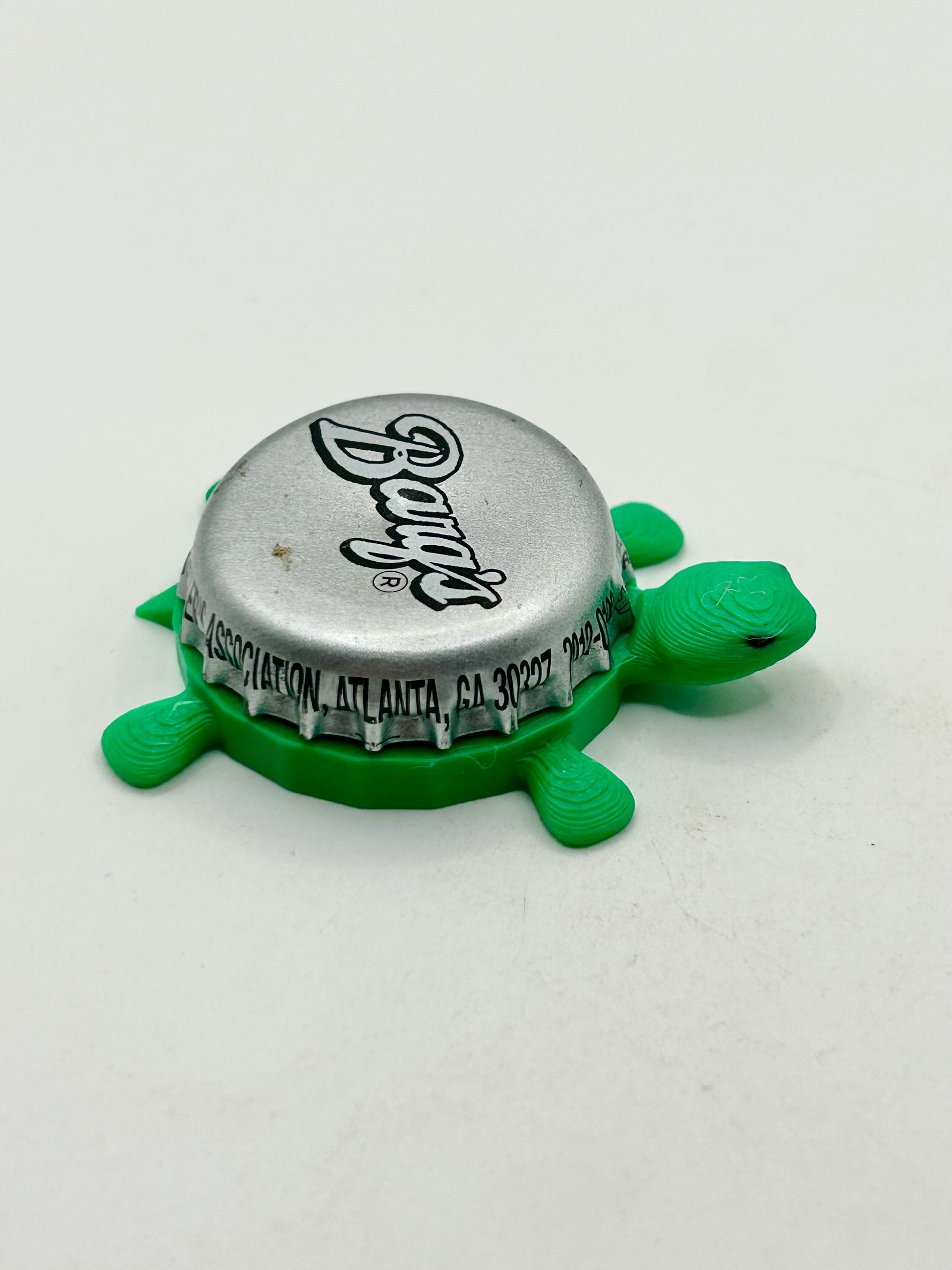 Barq’s Root Beer - Bottle Cap Magnet Turtle Shell Shocked Art