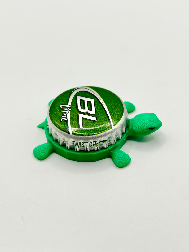 Bud Light Lime (BL) - Bottle Cap Magnet Turtle Shell Shocked Art