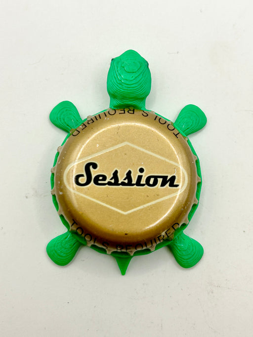 Full Sail Session (Light Brown) - Bottle Cap Magnet Turtle Shell Shocked Art