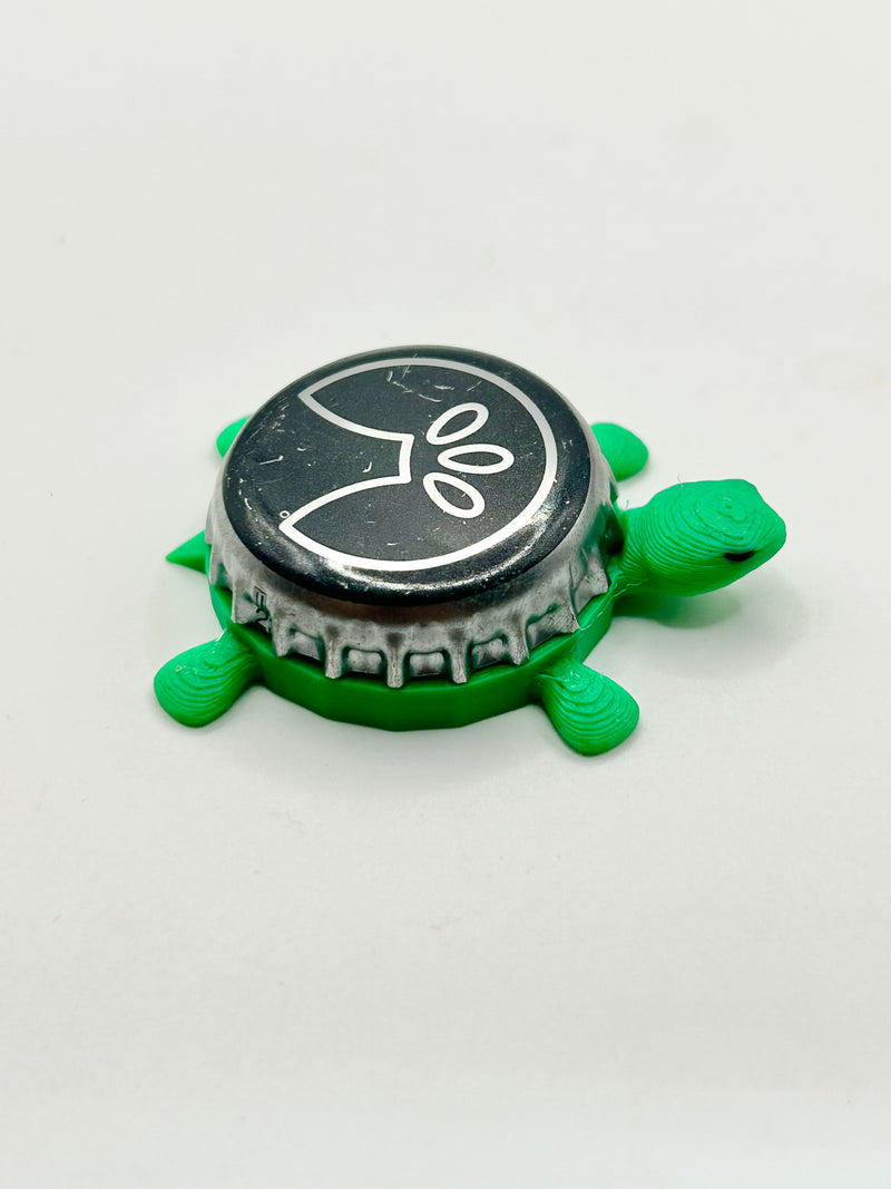 Agua Water (Gray) - Bottle Cap Magnet Turtle Shell Shocked Art