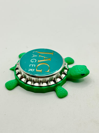 Jag Lager - Bottle Cap Magnet Turtle Shell Shocked Art