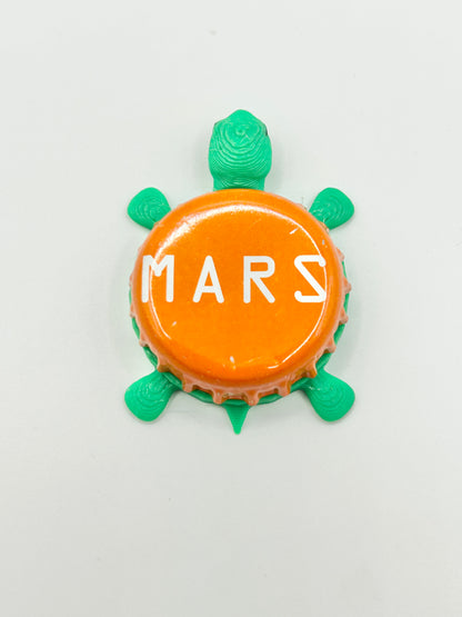 Bell's Mars (Text) - Bottle Cap Magnet Turtle Shell Shocked Art
