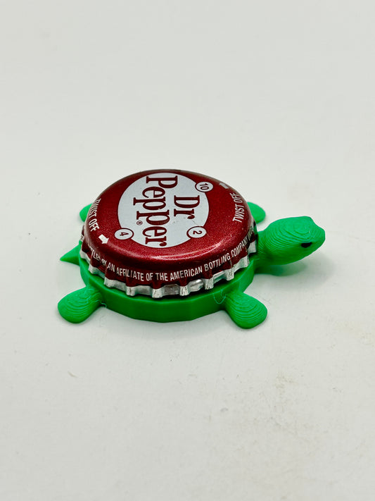 Dr Pepper Soda (Burgundy) - Bottle Cap Magnet Turtle Shell Shocked Art