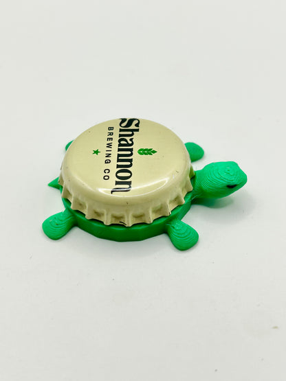 Shannon Brewing - Bottle Cap Magnet Turtle Shell Shocked Art