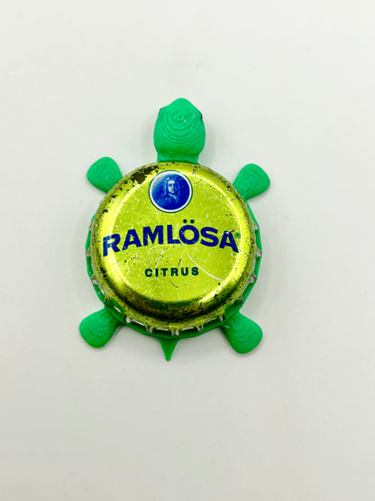 Ramlosa Water (Citrus) - Bottle Cap Magnet Turtle Shell Shocked Art