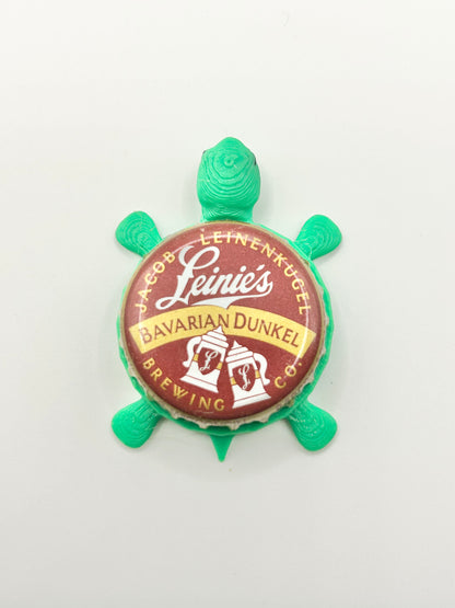 Leinenkugel's Bavarian Dunkel - Bottle Cap Magnet Turtle Shell Shocked Art