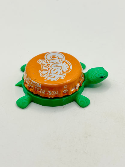 Orange Crush Soda (White Logo) - Bottle Cap Magnet Turtle Shell Shocked Art