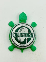 Calistoga - Bottle Cap Magnet Turtle Shell Shocked Art