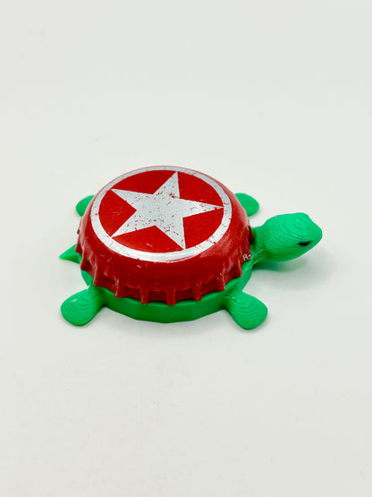 Starr Hill Brewing (Red) - Bottle Cap Magnet Turtle Shell Shocked Art